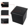 Zimtown Folding Cube Leather Ottoman Storage Box Lounge Seat Footstool