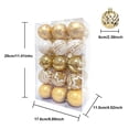 thumbnail image 3 of 30 Pcs Christmas Ornaments Sets 2.36in Christmas Ball Decoration Shatterproof Christmas Tree Ornaments Painted Xmas Balls Bulbs for Holiday Wedding Party Christmas Tree Decoration, 3 of 9