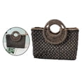 thumbnail image 3 of Bolso tejido de moda para mujer, estilo bohemio, informal, de paja, para hombro Negro, 3 of 9