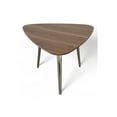 thumbnail image 5 of Hle Coffee Table, 23 Inch Modern Brown Walnut Veneer Top, Chrome Base, 5 of 5