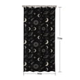 thumbnail image 5 of Black Beige Sun Moon Star Planet Pattern Shower Curtain 36"x72" ,Bathroom Decorative Shower Curtains Set with 12 Hooks,Modern Waterproof Washable Shower Curtain, 5 of 6