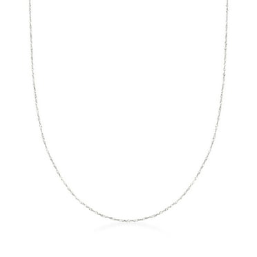 Ross-Simons Italian .8mm 14kt White Gold Adjustable Singapore-Chain Necklace, Women's, Adult