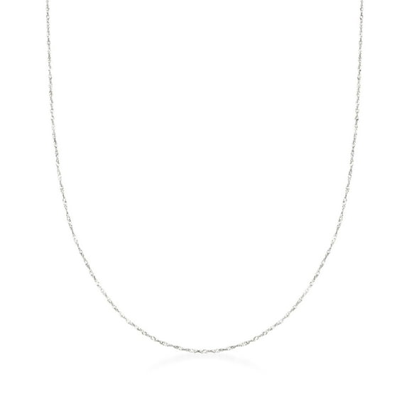 Ross-Simons Italian .8mm 14kt White Gold Adjustable Singapore-Chain Necklace, Women's, Adult