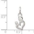 thumbnail image 2 of 925 Sterling Silver Polished Heart Charm Pendant, 2 of 5