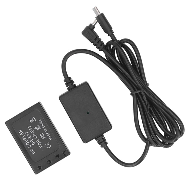 Kit de Adaptador de Alimentación de Batería Ficticia, Accesorio de Cámara Batería Ficticia Segura Generación de Bajo Calor para disparar