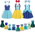 thumbnail image 2 of Frozen Anna Elsa Princess Dress For Girls Snow White Jasmine Ariel Summer Casual Dress Niños Fiesta de cumpleaños Prom Vestidos CostumeTag 100 (2T) Gao Jinjia LED, 2 of 2