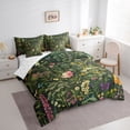thumbnail image 3 of Manfei Flying Gradient Butterflies 7 Pieces Bedding Comforter Set for Girls Female Teens,Chic Flowers Full Bedding Set Lightweight,Spring Graden Fitted Sheet Flat Sheet,Luxury Bedroom Decor, 3 of 8