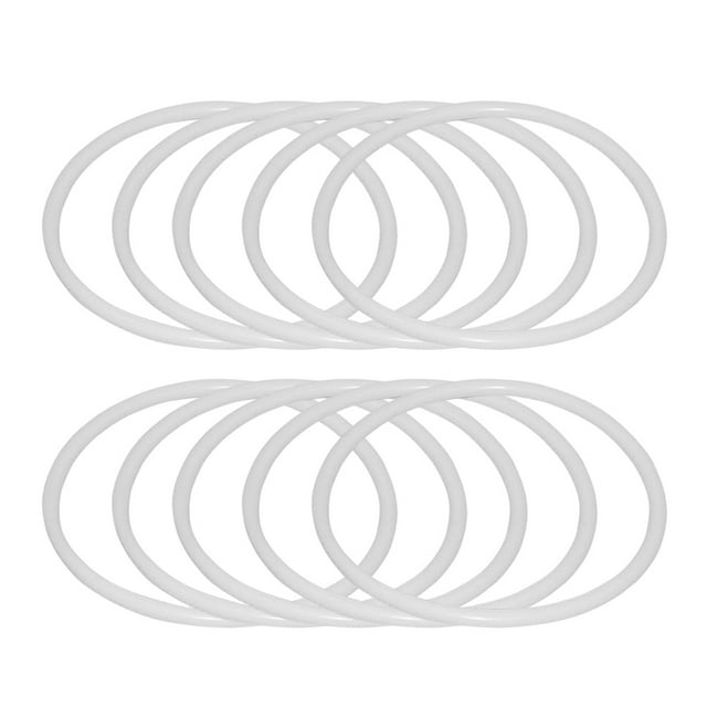 12 Pcs Cerceaux Ronds Attrape-Rêves Cercles en Plastique Blanc Accessoires de Matériel Attrape-Rêves (30cm)