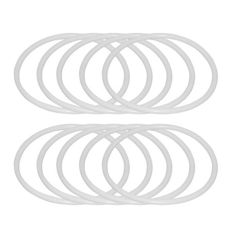 

BESTONZON 10Pcs Dreamcatcher Round Hoops White Plastic Circles DIY Dreamcatcher Material Accessories (20cm)