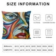thumbnail image 5 of Shiartex Throw Pillow Cover Colors of The Mood Series Abstract Arrangement Human Face Pillowcase Home Decorative Square Pillow Case Cushion Cover White, 5 of 5