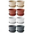 thumbnail image 4 of 2PCS Plastic Round Thickened Flower Pot With Bottom Holder 14cm*10cm*10cm, 4 of 8