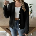 thumbnail image 2 of Women's Autumn And Winter Pearl Button Four Button Sweater Cardigan, 2 of 2
