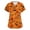 Orange(Cartoon Pumpkin Bat), variant on Halloween Scrubs for Women Funny Cartoon Pumpkin Bat Nursing Uniform Trendy V-Neck Side Slits Scrub Shirt Holiday Short Sleeve Tees Blouse with Pockets Orange XL