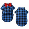 thumbnail image 7 of Wuffmeow Gentleman Dog Soft Casual Clothes Plaid Suit Shirt Wedding Shirt, 7 of 7