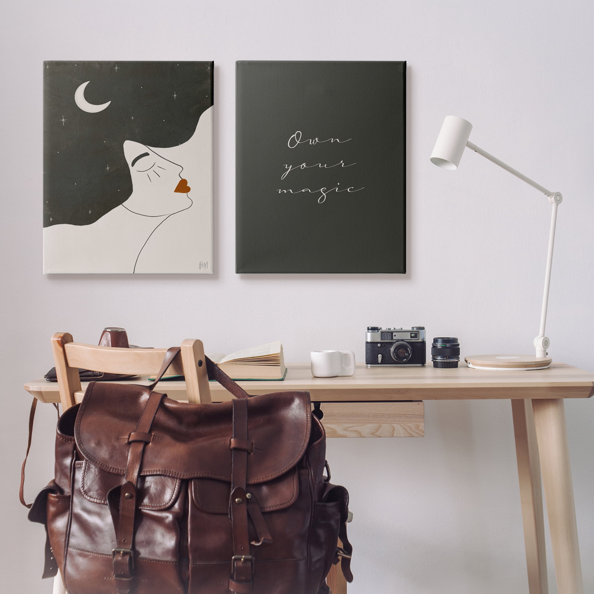 Stupell Indtries Own Your Magic Phrase Abstract Starry Night Hair,24 x 30,Design by Birch&Ink