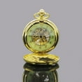 thumbnail image 4 of Unisex Vintage Roman Numerals Phoenix Transparent Mechanical Pocket Watch, 4 of 8