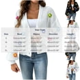 thumbnail image 3 of Binmer Women’s 3D Floral V-Neck Knit Cardigan Long Sleeve Button Front Ladies Casual Textured Floral Embellished Layering Sweater,Sizes S-XL, 3 of 6