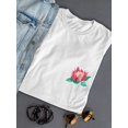 thumbnail image 3 of Pocket Flower Bloom Graphic Women White T-Shirt, Female Large, 3 of 4