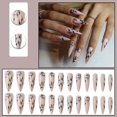 thumbnail image 3 of 24pcs/Box Detachable Artificial Manicure Tool Nail Tips Plum Blossom Stiletto False Nails Almond Fake Nails Wearable 05, 3 of 7