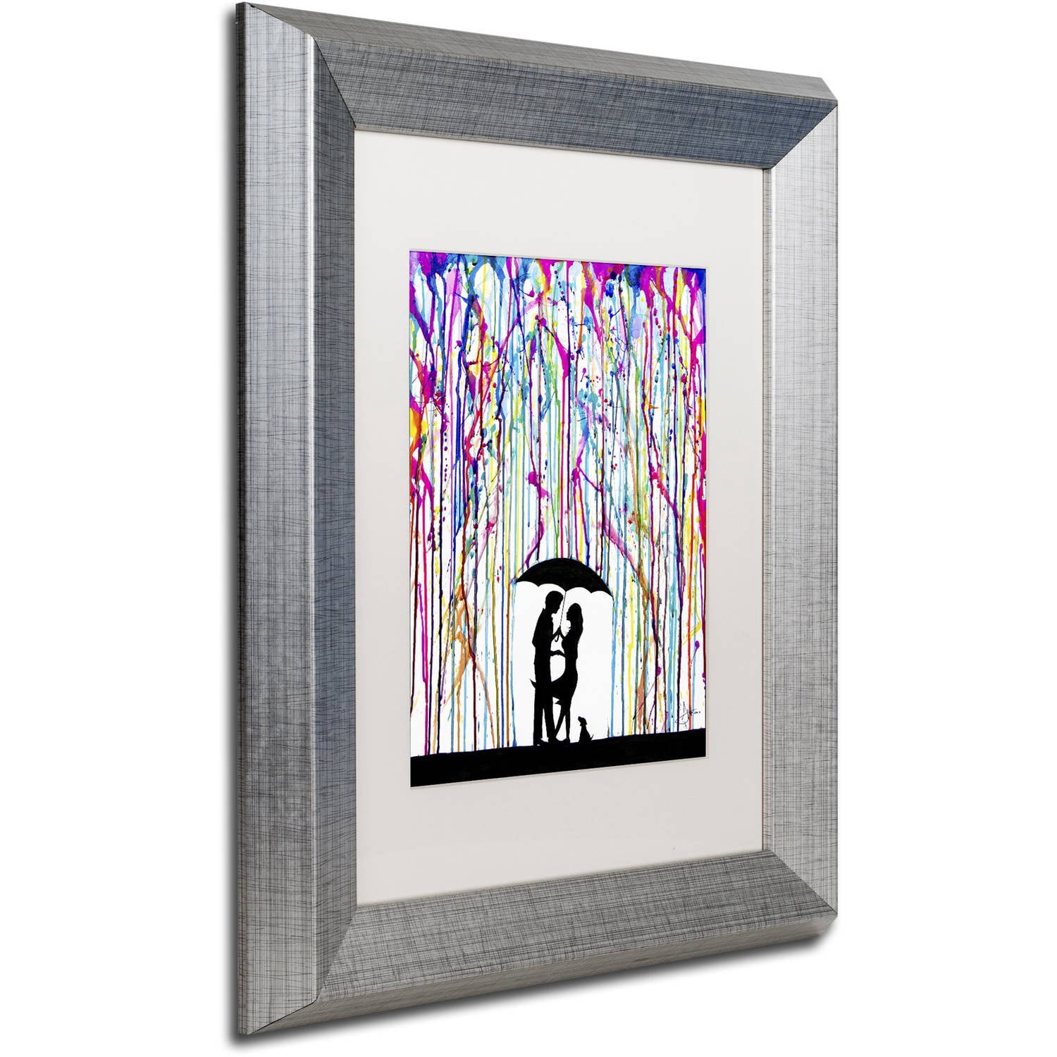 Trademark Fine Art 'Two Step' Canvas Art by Marc Allante, White Matte, Silver Frame