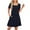 Navy, variant on Summer Dresses for Women 2025 Fashion Pocket Dress Short Sleeve Solid Color Casual