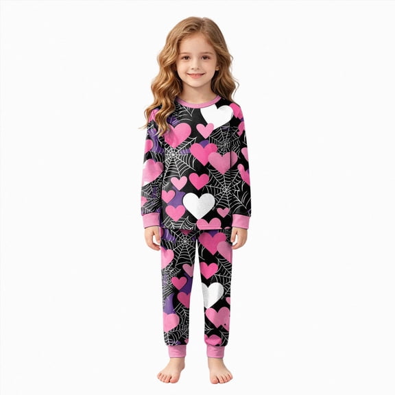NOLDARES Toddler Baby Girl Pajamas Set Kids Sleepwear 2 Pcs Pjs Long Sleeve Top and Pants