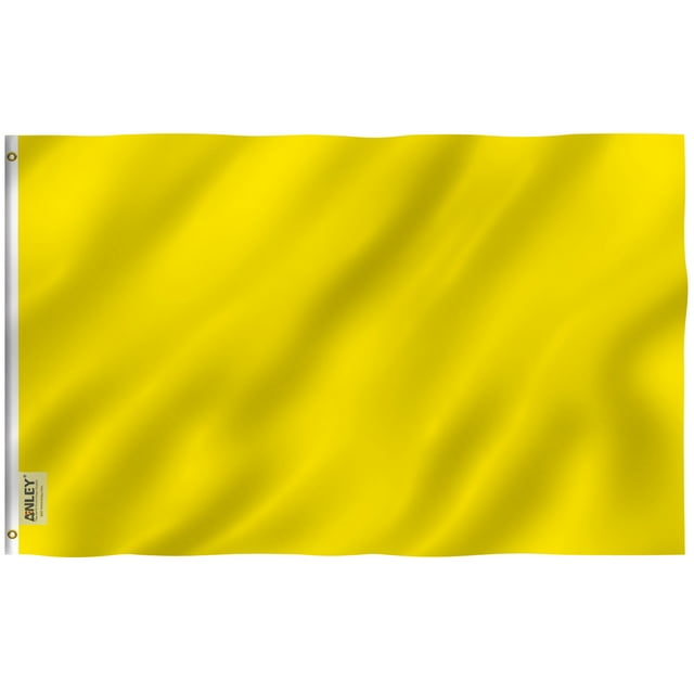 ANLEY Fly Breeze 3x5 Foot Solid Yellow Flag - Plain Yellow Flags Polyester