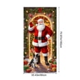 thumbnail image 3 of Housse de Porte de Noël Père Noël Rideau de Porte / Décoration Murale des Fêtes pour Porte d'Entrée / Tissu Polyester Festif Décoration Intérieure Extérieure pour la Maison, 3 of 6