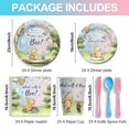 thumbnail image 4 of Baby Shower Party Supplies 168pcs Tableware Set - Paper Plates, Cups, Napkins & Cutlery for 24 Guests, 4 of 6