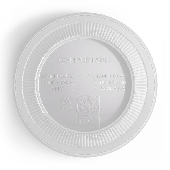 Staples Perk Compostable Straw Slot Plastic Cold Cup Lids Fits 12 to 16 oz Clear 500/Pk