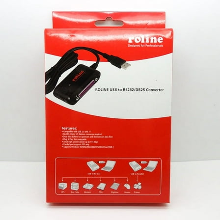 Roline USB to RS232/DB25 Converter 12.02.1049RXG
