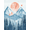 Blue Mountain Watercolor Landscape, variant on Qisvanset Cute Panda Swinging on Tree Branch Canvas Wall Art, 15.75x11.81 Inches for Bedroom Living Room Nursery Kids Room Playroom
