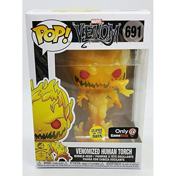 Funko POP! Games Venomized Human Torch #691 [Glows in the Dark] Exclusive [POP! Protector]