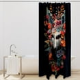 thumbnail image 2 of Floral Animal Waterproof Shower Curtain Set with Hooks and Printed Design - Bathroom Decoration for Shower Curtains, 2 of 5