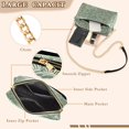 thumbnail image 3 of FORMRS Women Crossbody Purse with Chain Strap Vegan Leather Shoulder Handbag, Retro Green Abstract, 3 of 7