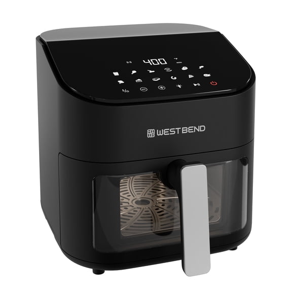 West Bend 7 Quart Digital Air Fryer, 12 Presets, Non-Stick Basket, Easy Cleanup, in Black (AFWB7DBK13)
