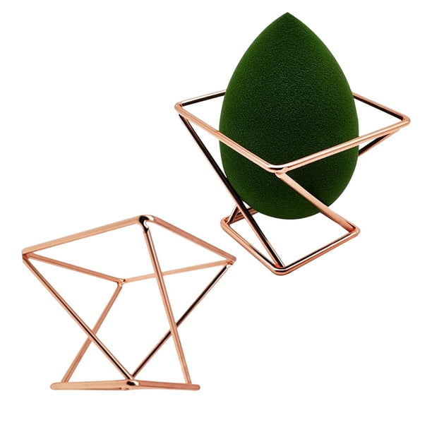 Dinheiro Soporte para Esponja de Belleza - Base de Oro Rosa Soporte para licuadora de Belleza Organizador de Brochas de Maquillaje Estuche para exhibición Soporte de Secado de Esponja de Maquillaje,