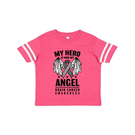 

Inktastic My Hero is Now My Angel Brain Cancer Awareness Gift Toddler Boy or Toddler Girl T-Shirt