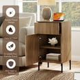 thumbnail image 5 of Modern Minimalist Nightstand Set of 2 with Built-In Outlets, Reed Pattern Design, 5 of 8