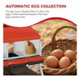 thumbnail image 3 of 3-hole galvanized steel chicken nesting box con legs - automatic roll-out egg collection, removable tray, weatherproof wall-mount laying box con perch hens, easy to clean y assemble coop - orange, 3 of 7