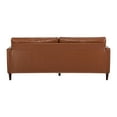 thumbnail image 6 of A&D Home Anza 3-Seater Tufted Faux Leather Sofa, Cognac Brown, 6 of 8