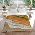 thumbnail image 5 of Beach Sea Wave Throw Blankets, Coastal Ocean Soft Fleece Blanket Decorative for Home Sofa Couch Chair Living Bedroom, 30x40 Inches, Orange, 5 of 9