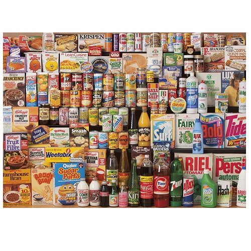 Gibsons 1980s Shopping Basket Jigsaw Puzzle, 1000 Piece