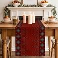 thumbnail image 2 of Table Runner 72 Inches Long for Kitchen Dining, Red Boho Dresser Scarf Farmhouse, Dining Table Decorations for Wedding/Parties, Vintage Ethnic Tribe Abstract Art Retro 14 x 72 In, 2 of 8