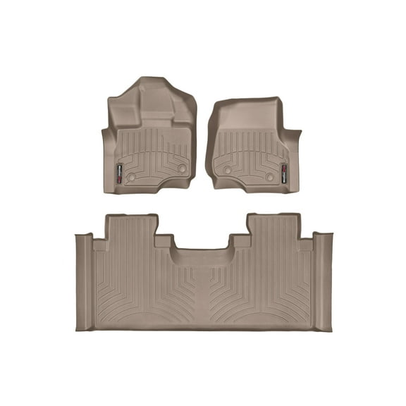 WeatherTech Custom Fit FloorLiners compatible with Ford F-150, F-150 Raptor - 1st & 2nd Row, Tan