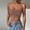 Khaki, variant on Womens Summer Tank Tops Cropped Going Out Cami Black Basic Knit Fitted Square Neckline Sleeveless Slim Casual Summer Tank Tops For Women,L
