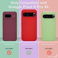 thumbnail image 5 of KOMI for Google Pixel 9 Pro XL Case, Silicone Phone Case with 1 Screen Protector, Soft Anti-Scratch Microfiber Lining, Full Body Shockproof Slim Cover Support Wireless Charging, Red, 5 of 5