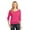 Dark Fuchsia, variant on District Made Women's Scoop Neck 3/4-Sleeve T-Shirt