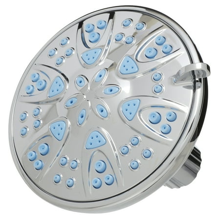 AquaDance Microban Antimicrobial/Anti-Clog High-Pressure 6-setting Shower Head, Chrome