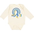 thumbnail image 3 of Inktastic 3-21 World Down Syndrome Day Blue and Yellow Rainbow Ribbon Boys or Girls Long Sleeve Baby Bodysuit, 3 of 5